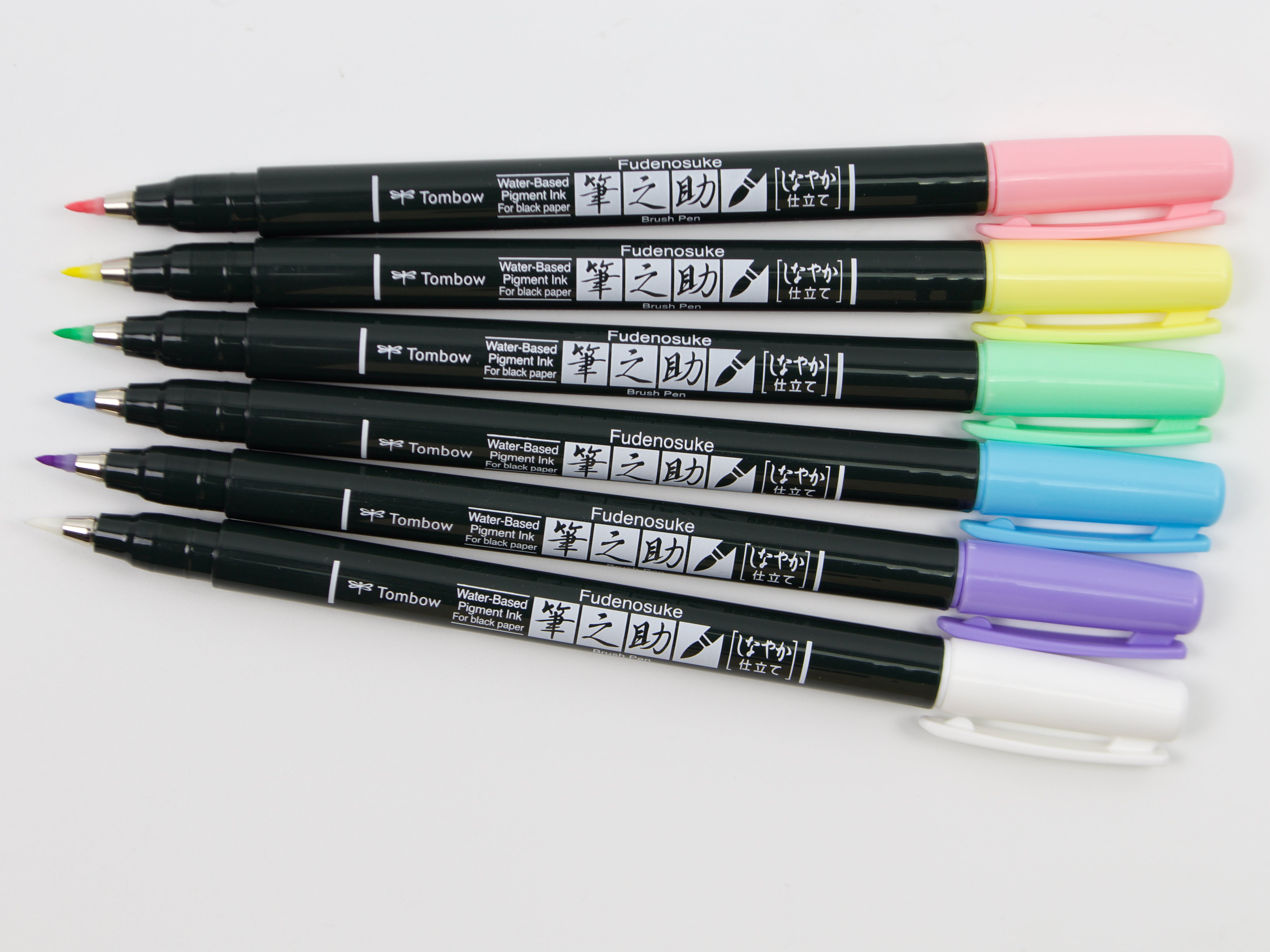 Tombow Fudenosuke Brush Pen Pastel Colors